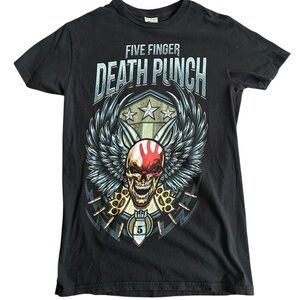 Five Finger Death Punch Tour 2018 Graphic T-Shirt Black‎ Size Small